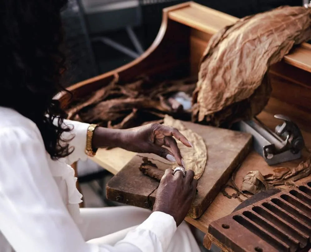 Maker working at a rolling bench